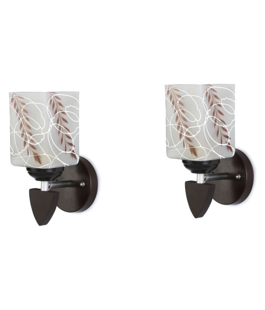     			Somil Decorative Wall Lamp Light Glass Wall Light Brown - Pack of 2
