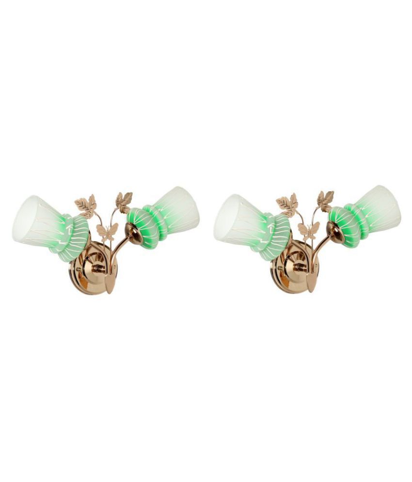     			Somil Decorative Wall Lamp Light Glass Wall Light Green - Pack of 2