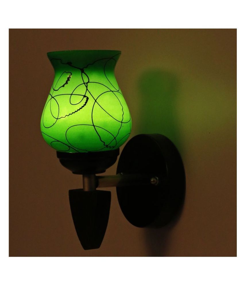     			Somil Decorative Wall Lamp Light Glass Wall Light Green - Pack of 1