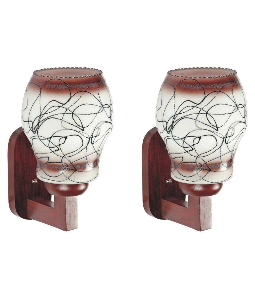     			Somil Decorative Wall Lamp Light Glass Wall Light Multi - Pack of 2