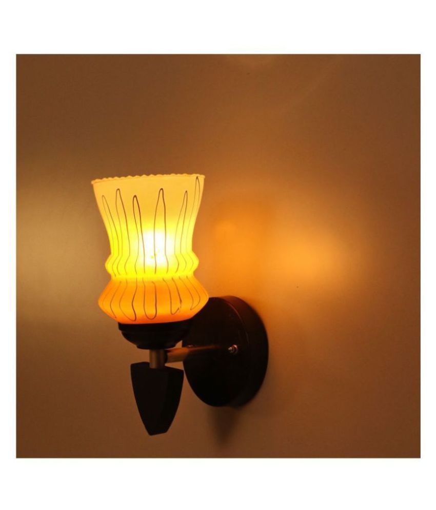     			Somil Decorative Wall Lamp Light Glass Wall Light Yellow - Pack of 1