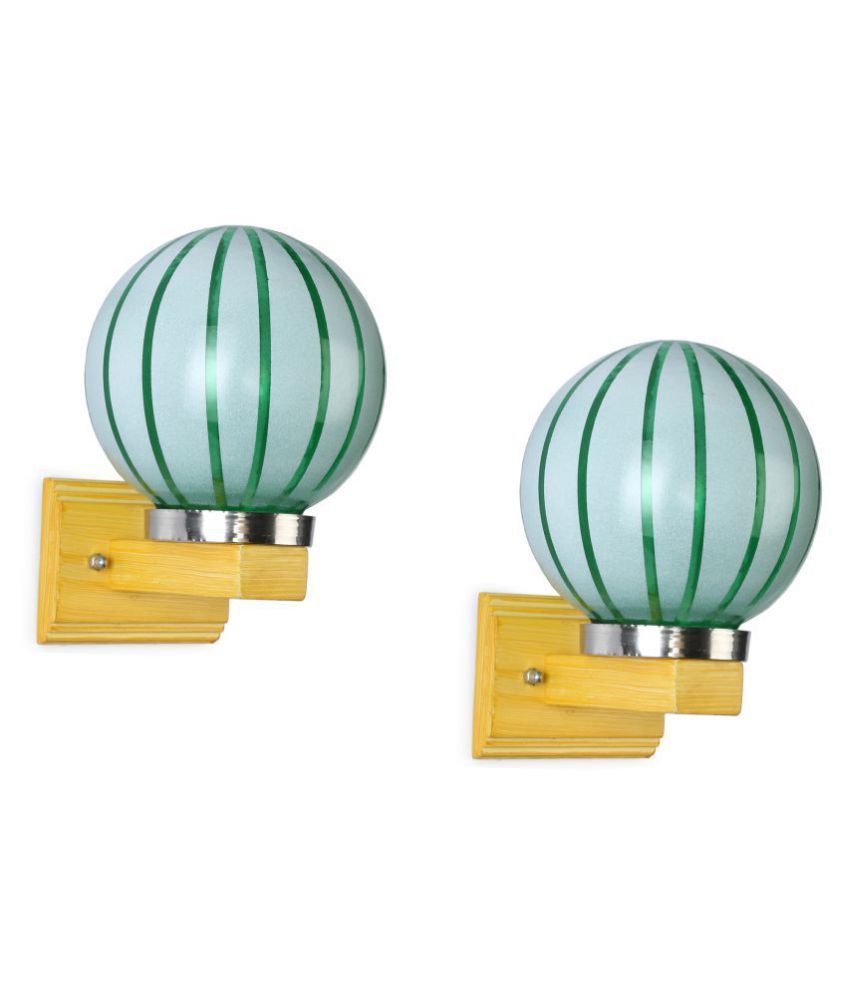     			Somil Decorative Wall Lamp Light Glass Wall Light Green - Pack of 2