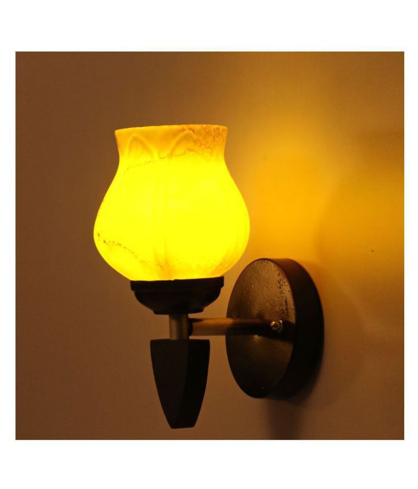     			Somil Decorative Wall Lamp Light Glass Wall Light Yellow - Pack of 1