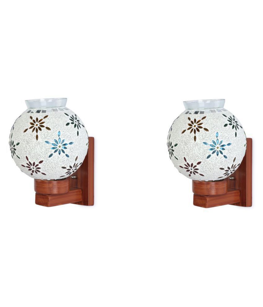     			Somil Decorative Wall Lamp Light Glass Wall Light Multi - Pack of 2