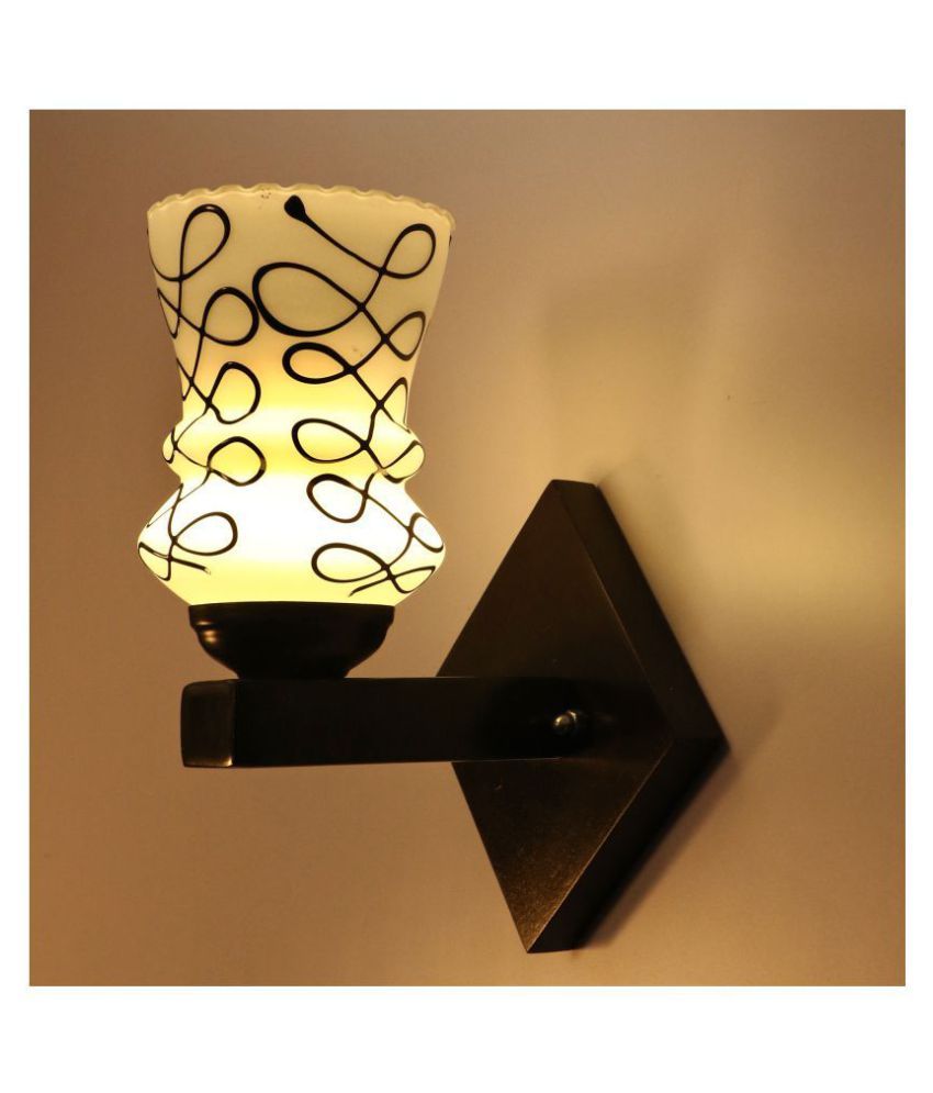     			Somil Decorative Wall Lamp Light Glass Wall Light Black - Pack of 1