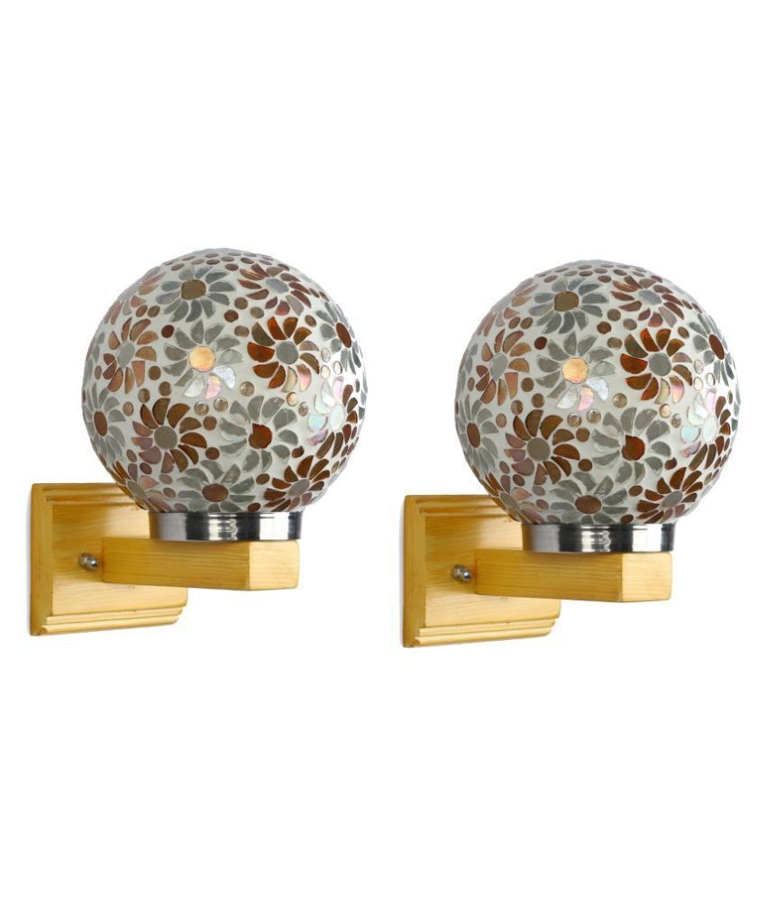     			Somil Decorative Wall Lamp Light Glass Wall Light Multi - Pack of 2