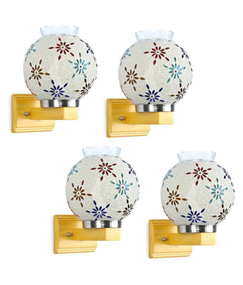     			Somil Decorative Wall Lamp Light Glass Wall Light Multi - Pack of 4