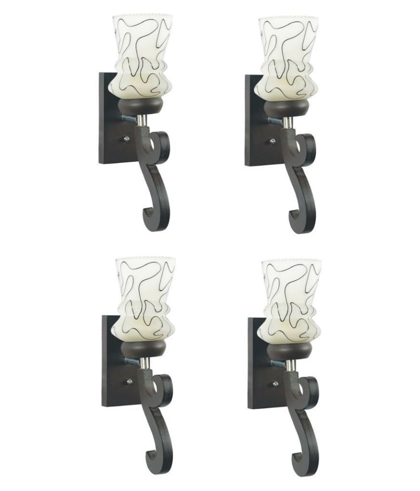     			Somil Decorative Wall Lamp Light Glass Wall Light White - Pack of 4