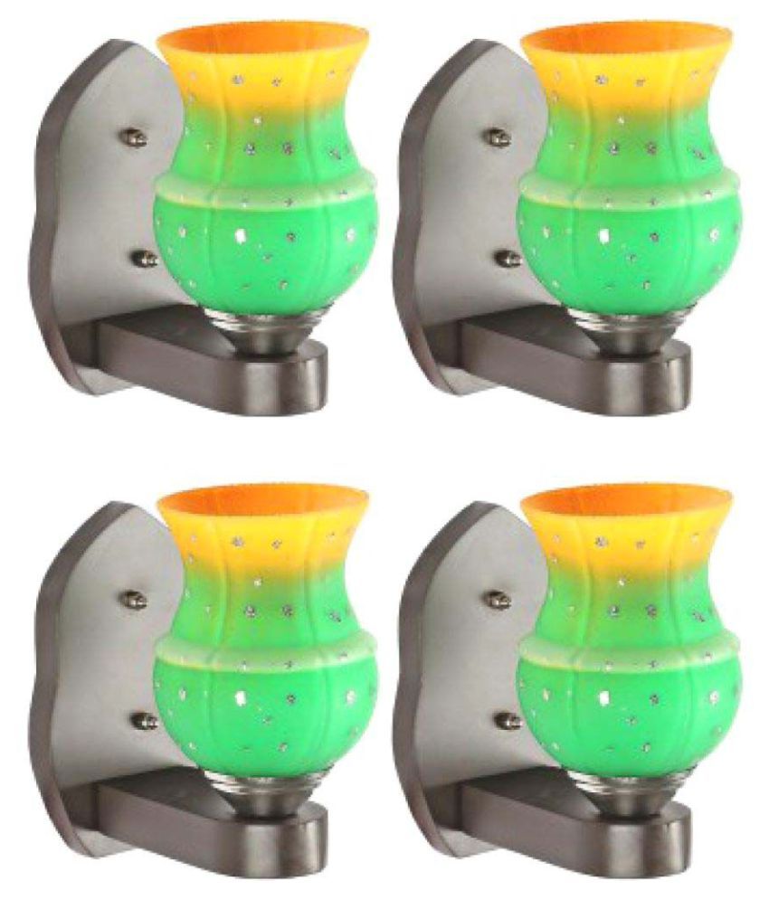     			Somil Decorative Wall Lamp Light Glass Wall Light Green - Pack of 4