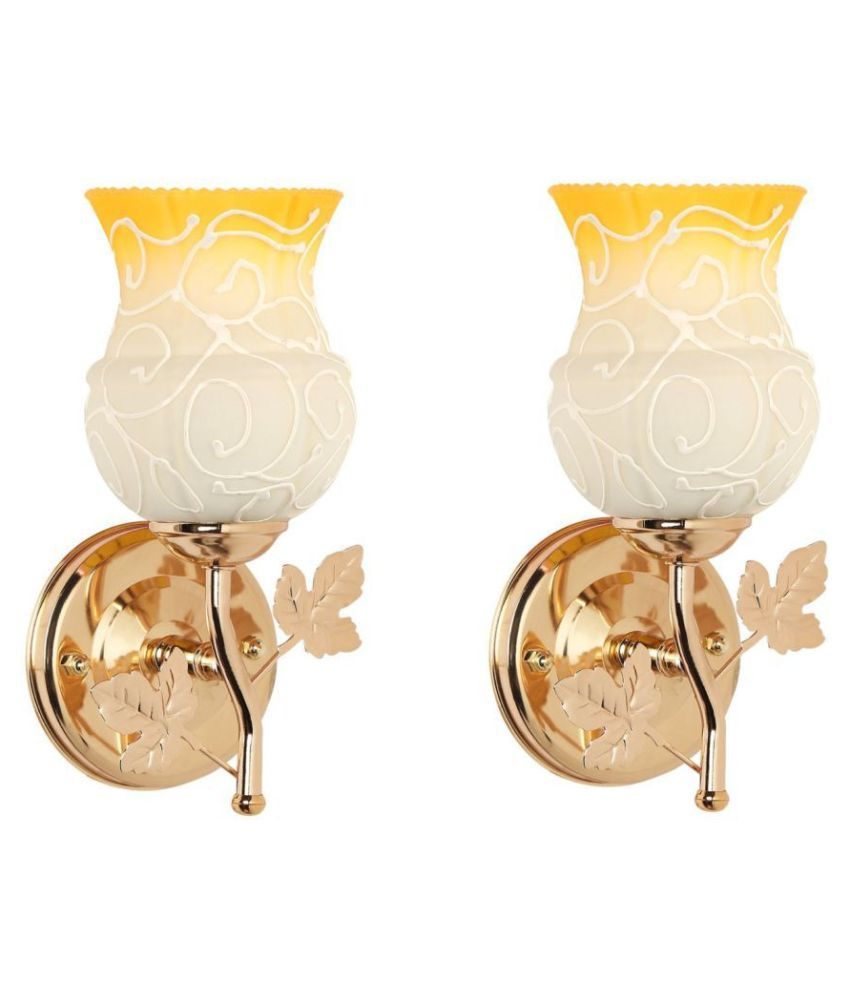     			Somil Decorative Wall Lamp Light Glass Wall Light White - Pack of 2