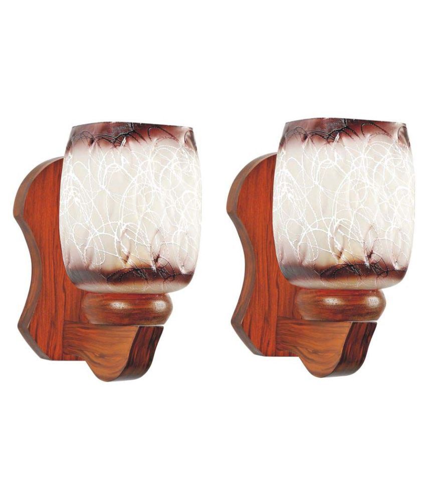     			Somil Decorative Wall Lamp Light Glass Wall Light Multi - Pack of 2