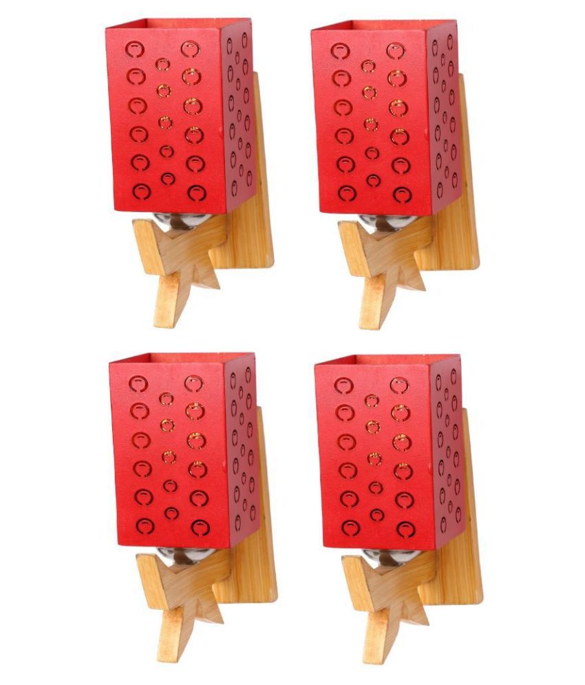     			Somil Decorative Wall Lamp Light Wood Wall Light Red - Pack of 4