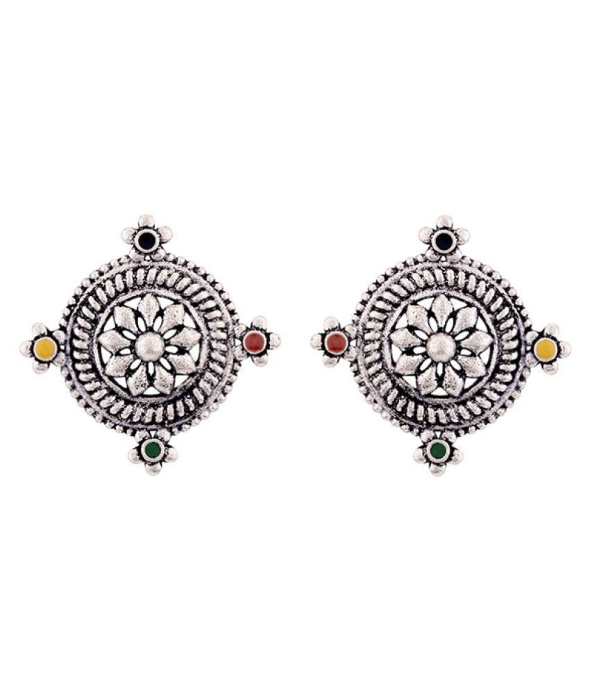 Voylla Mandala Floral Stud Style Earrings