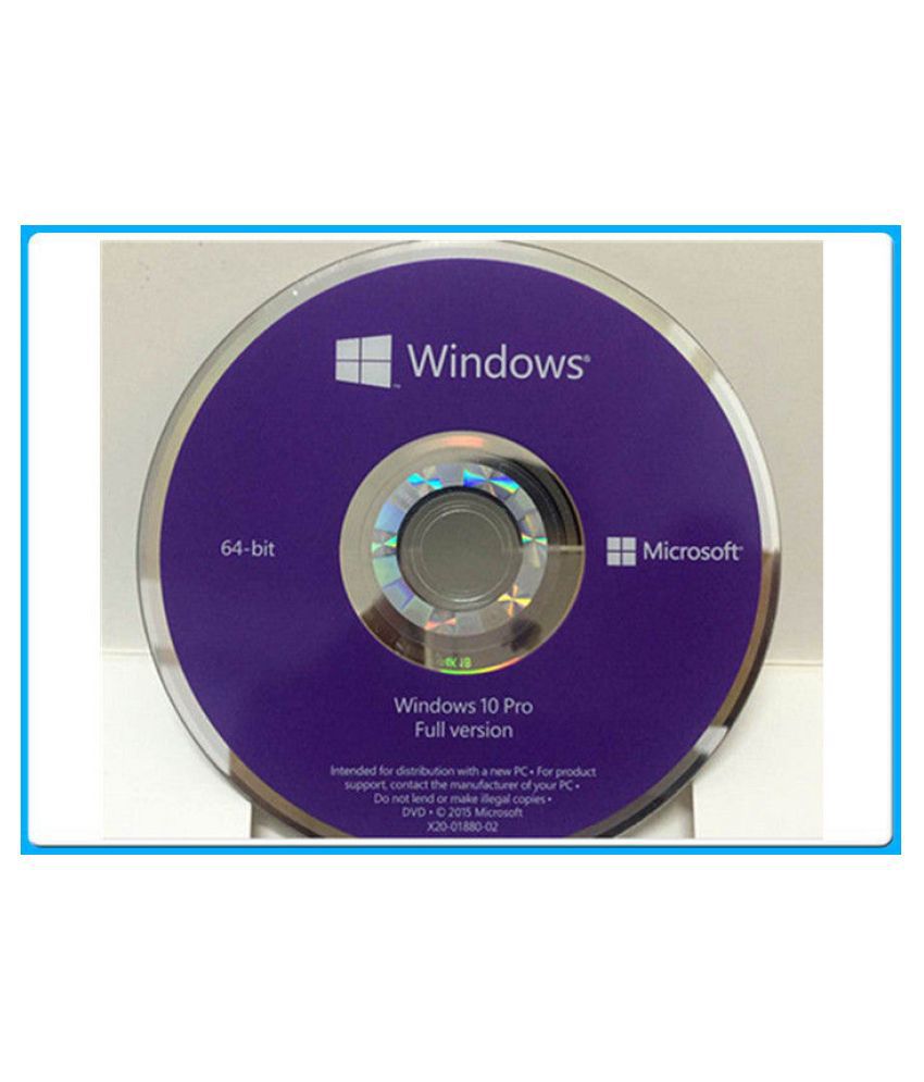 Microsoft Windows 10 Pro 64 Bit Dvd Genuine And Original Seal Box Pack