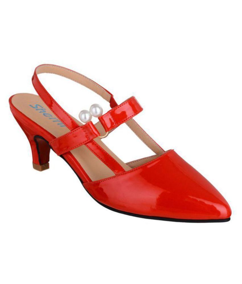 sherrif shoes Red Kitten Heels Price in India Buy sherrif shoes Red