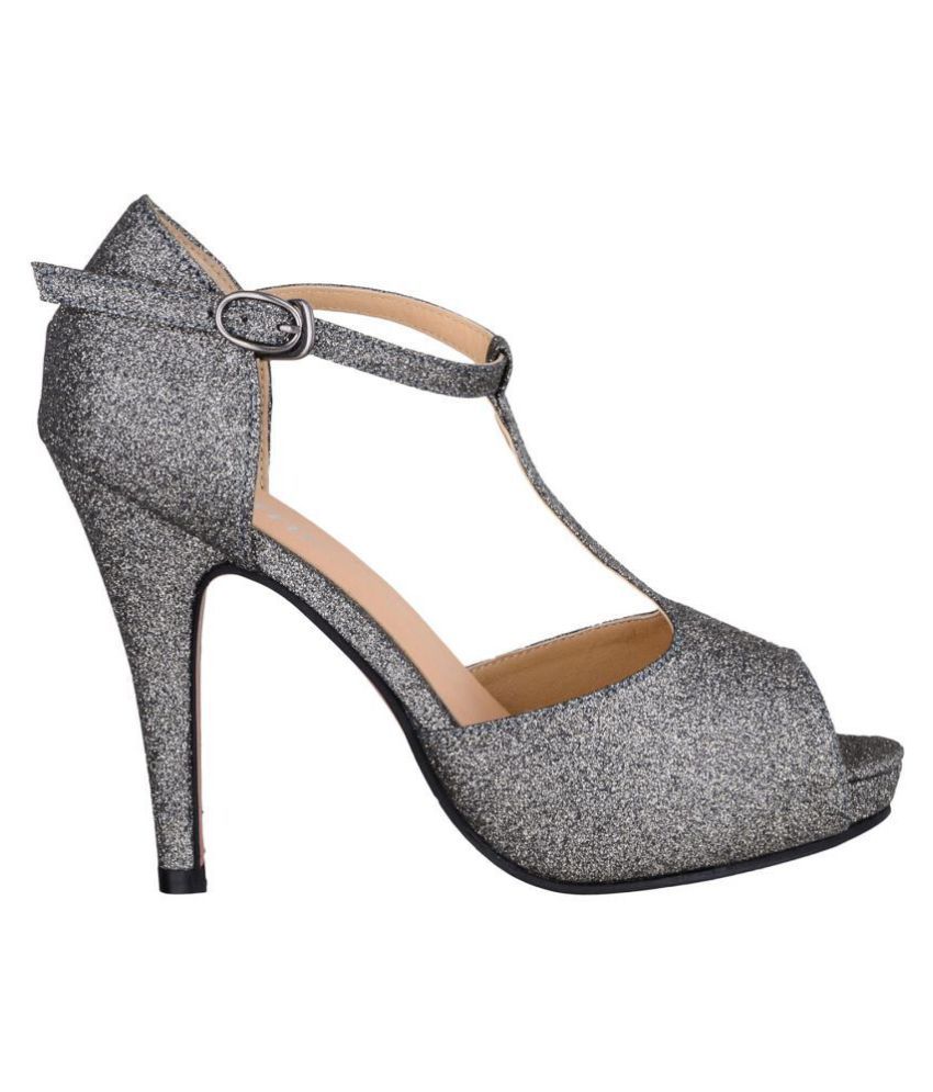 gray kitten heel shoes