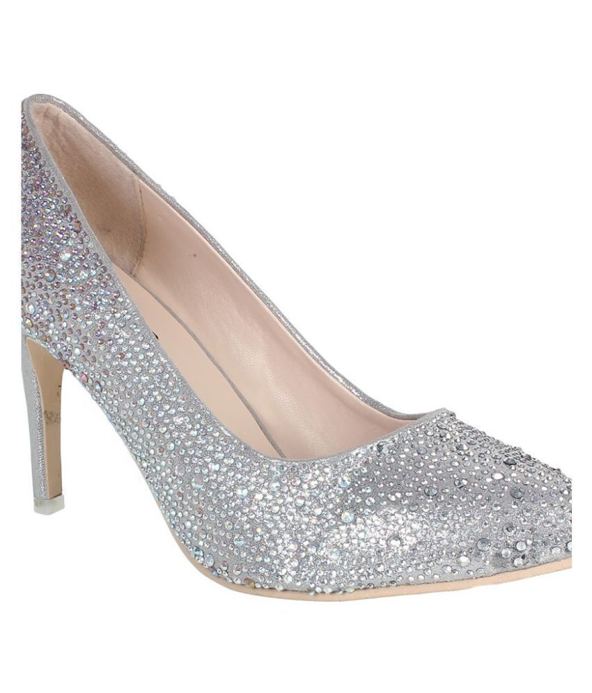 sherrif shoes Silver Stiletto Heels Price in India- Buy sherrif shoes ...