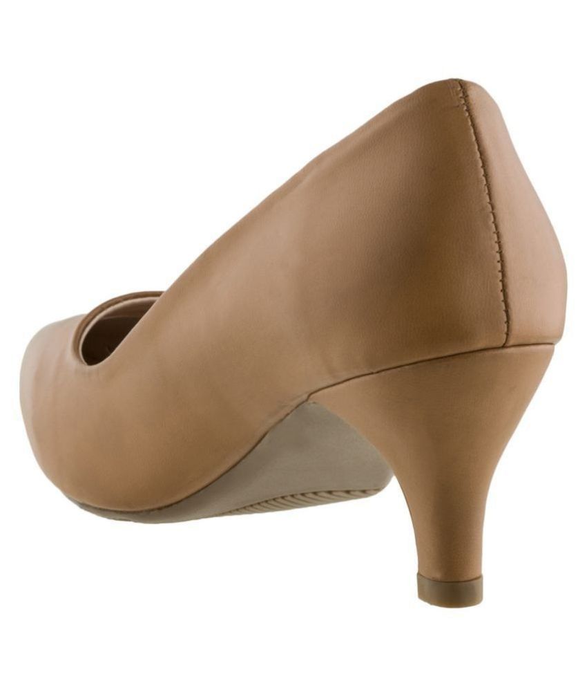 sherrif shoes Tan Kitten Heels Price in India- Buy sherrif shoes Tan