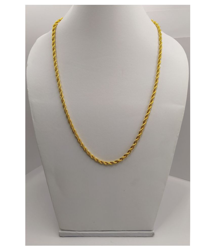 VellaFashion Present Golden Chain Combo Jewellery Set (Pack of 4) Buy