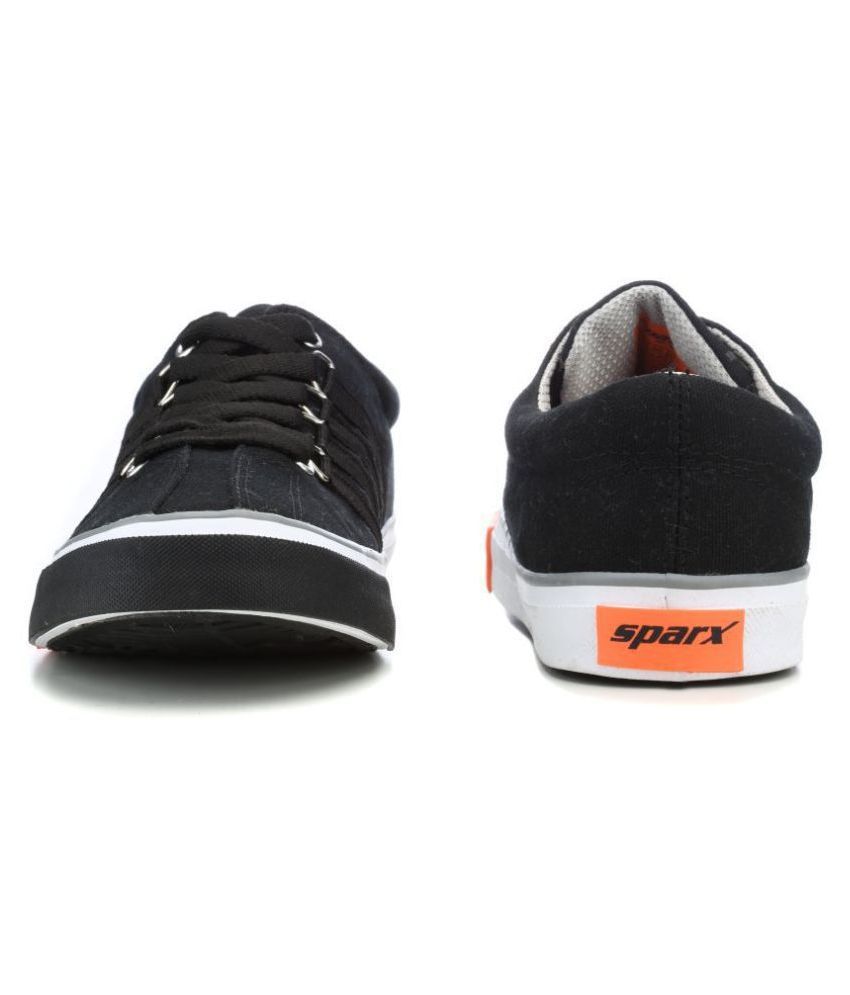 sparx black shoes without laces