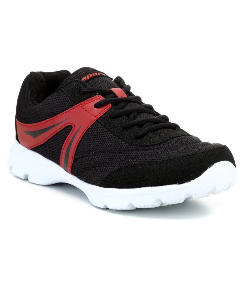 sparx black sports shoes