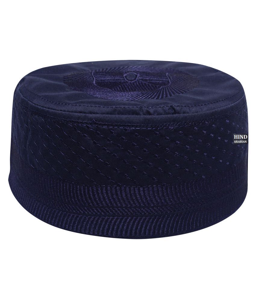 Hind Arabian Blue Embroidered Cotton Caps Buy Online Rs Snapdeal