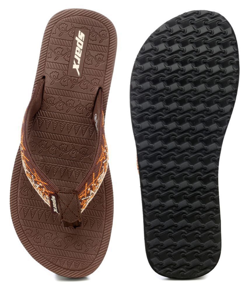 sparx slippers brown