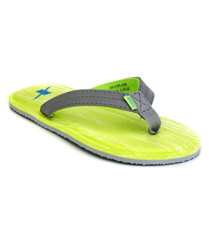 sparx green slippers