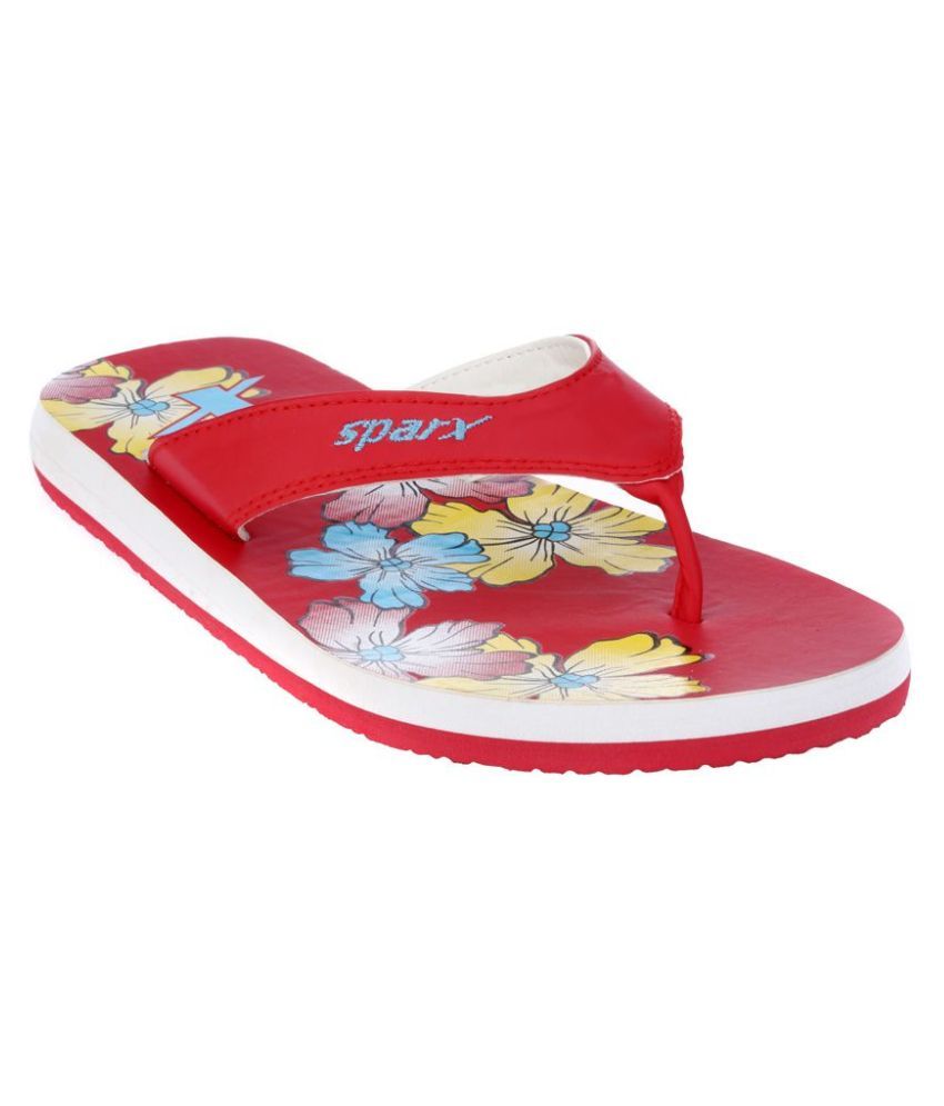 sparx red slippers