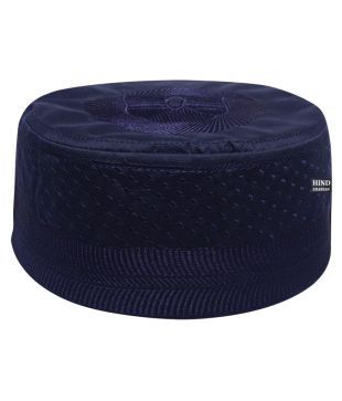 Hind Arabian 077 Islamic Cap Namaz Topi 21 Inc Embroidered Cotton Capsh Blue Embroidered Cotton Caps Buy Online Rs Snapdeal