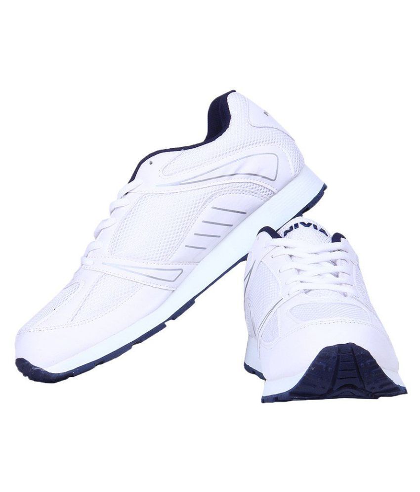 nivia white running shoes