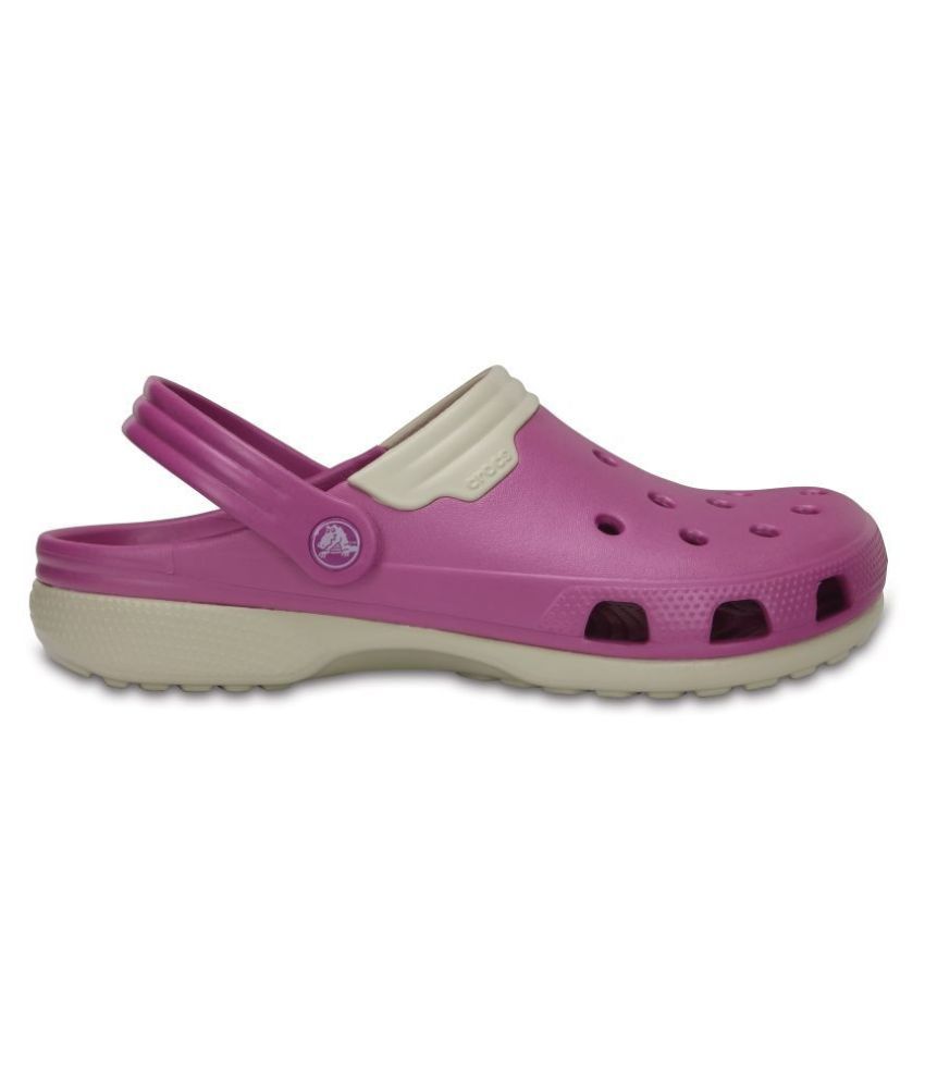 platform purple crocs
