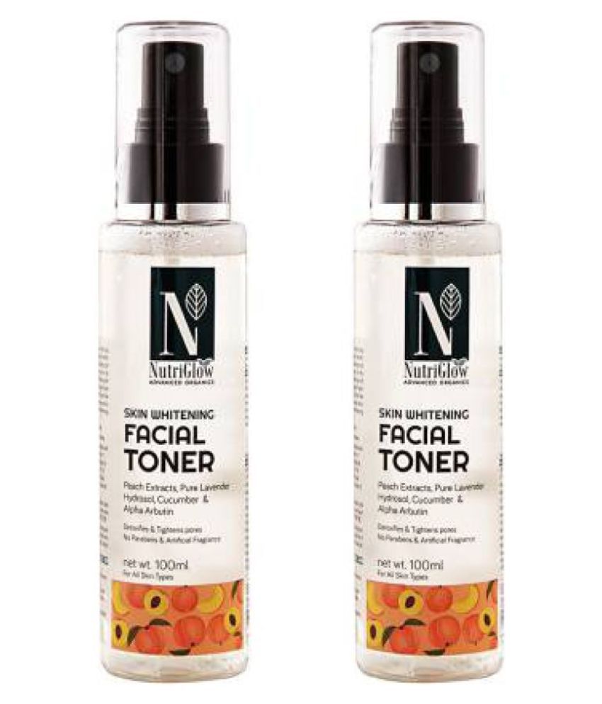 Nutriglow Advance Organics Skin Whitening Facial Toner Skin Freshener 100 mL Pack of 2