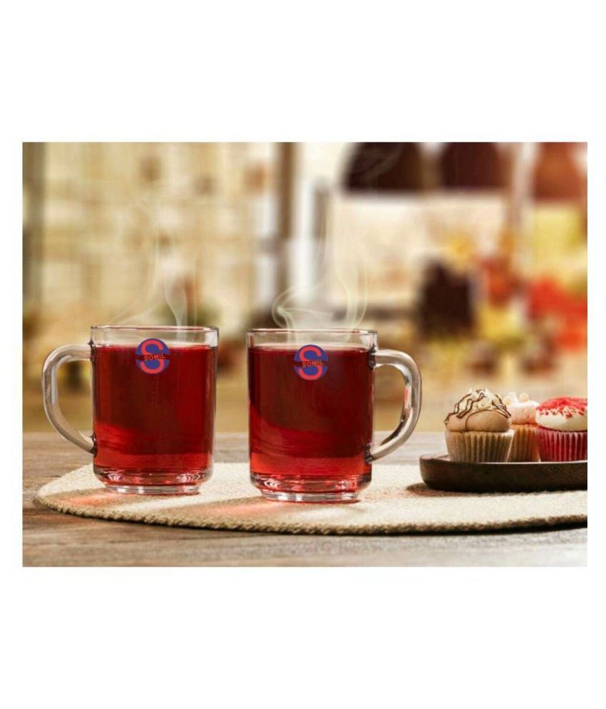     			Afast Glass Tea, Coffee Cup Set, Transparent, Pack Of 2, 200 ml