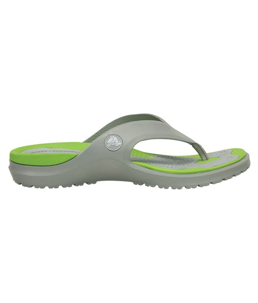 Crocs Gray Thong Flip Flop Price in India- Buy Crocs Gray Thong Flip ...