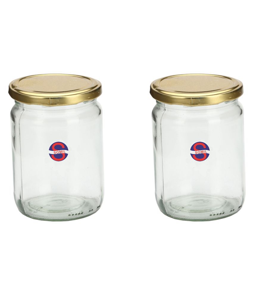    			Afast Glass Container, Transparent, Pack Of 2, 300 ml