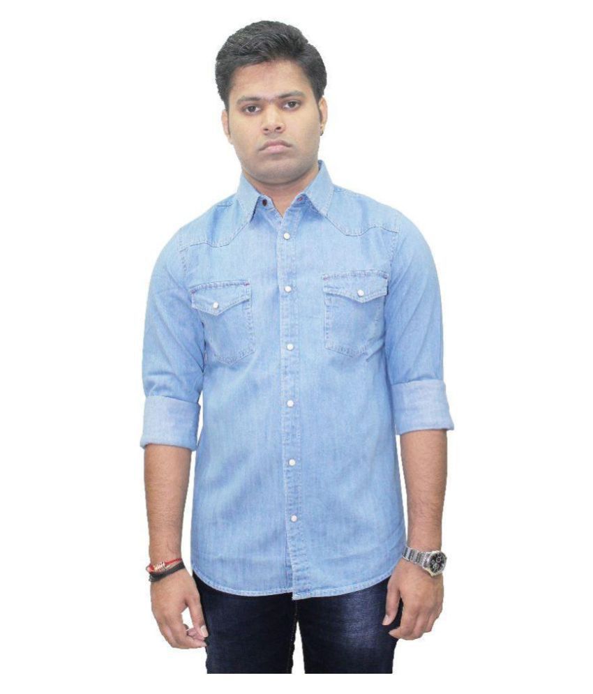     			Southbay Denim Slim Fit Solids Men's Casual Shirt - Blue ( Pack of 1 )