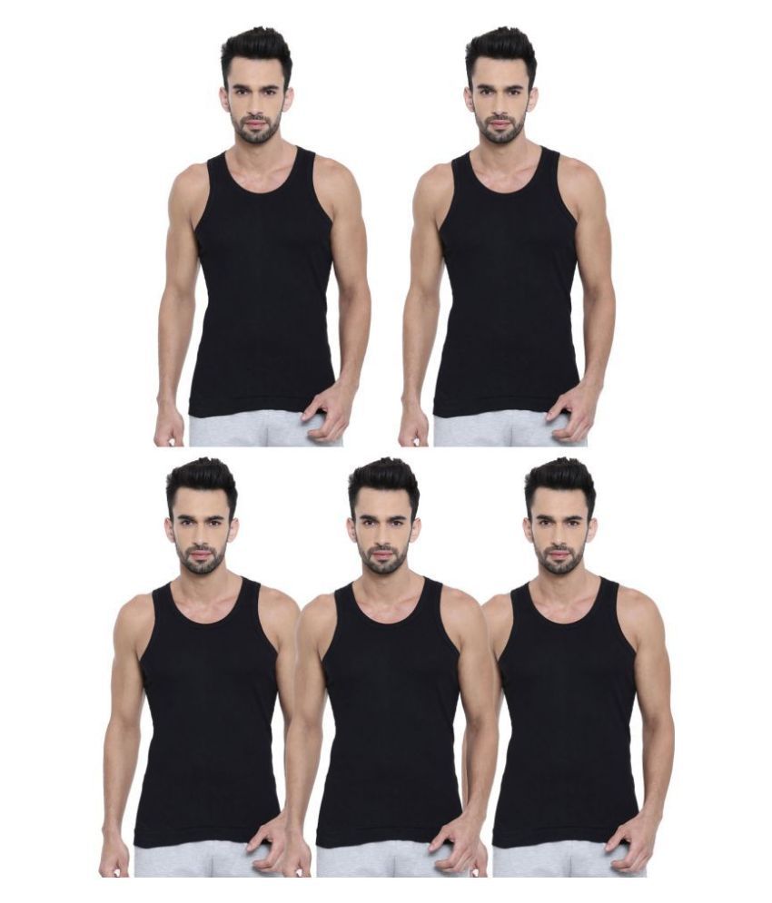     			Dixcy Scott Black Sleeveless Vests Pack of 5