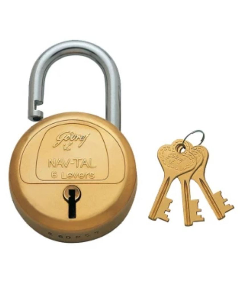 Buy Godrej Navtal Padlock 6 Levers with 3 keys Online at Low Price in ...