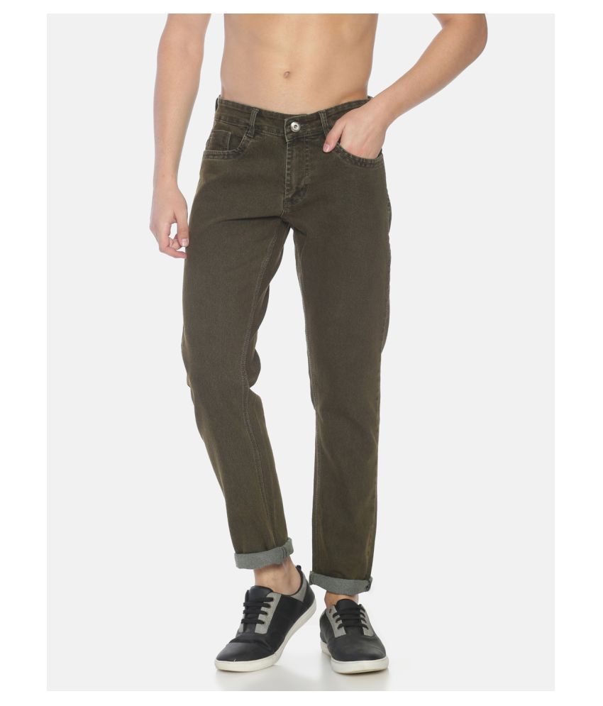 olive green skinny jeans men