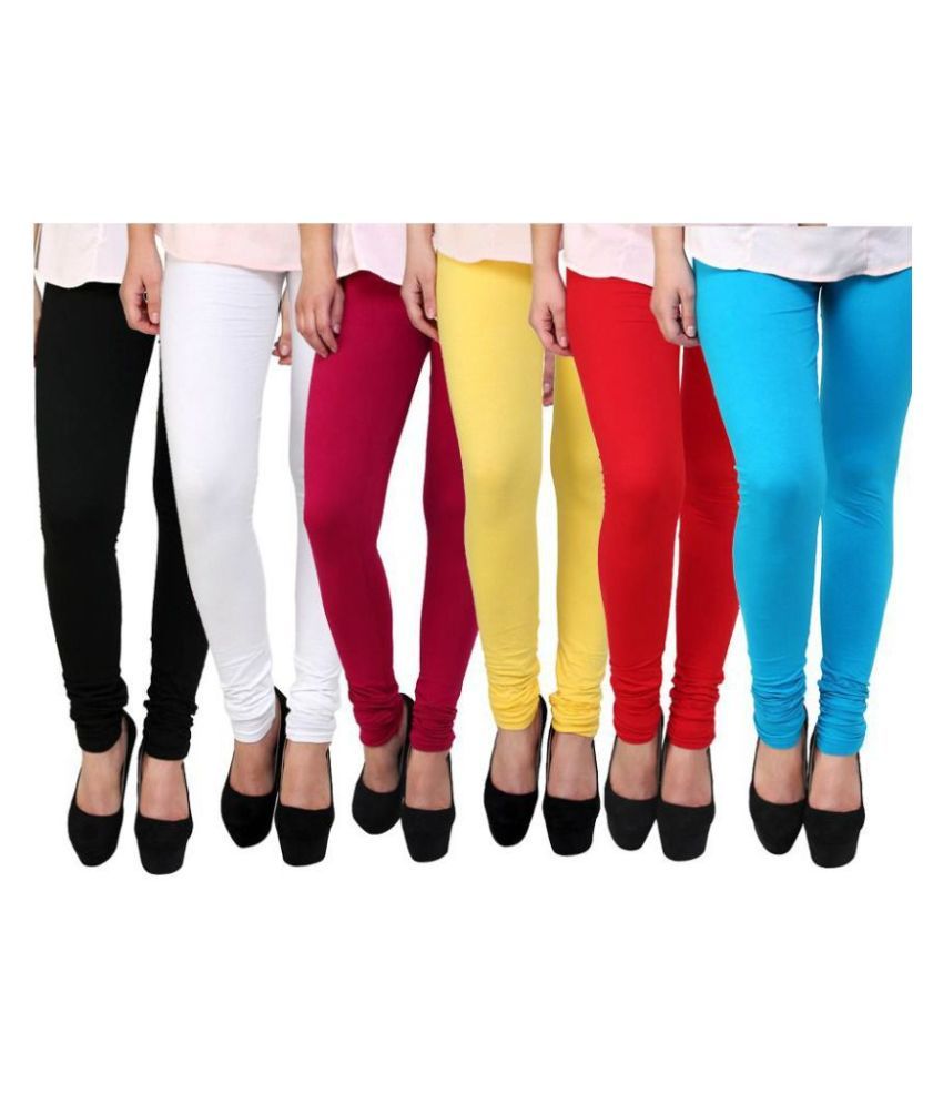     			FnMe Cotton Lycra Pack of 6 Leggings