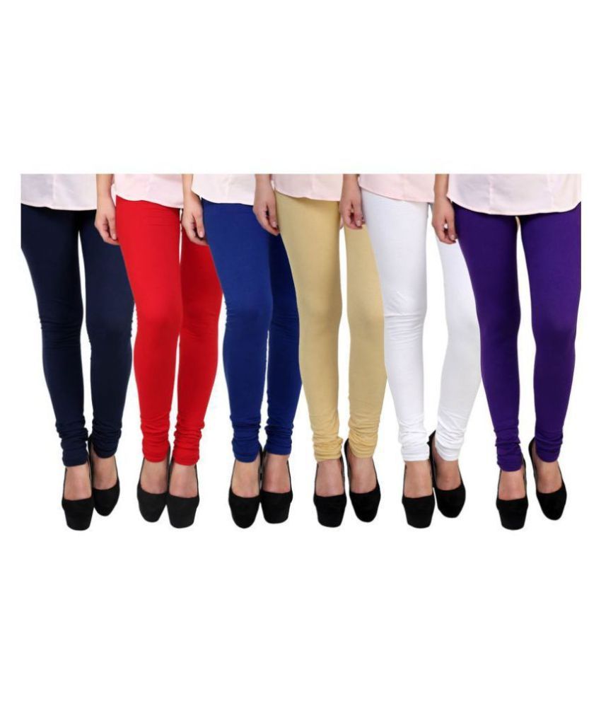     			FnMe Cotton Lycra Pack of 6 Leggings