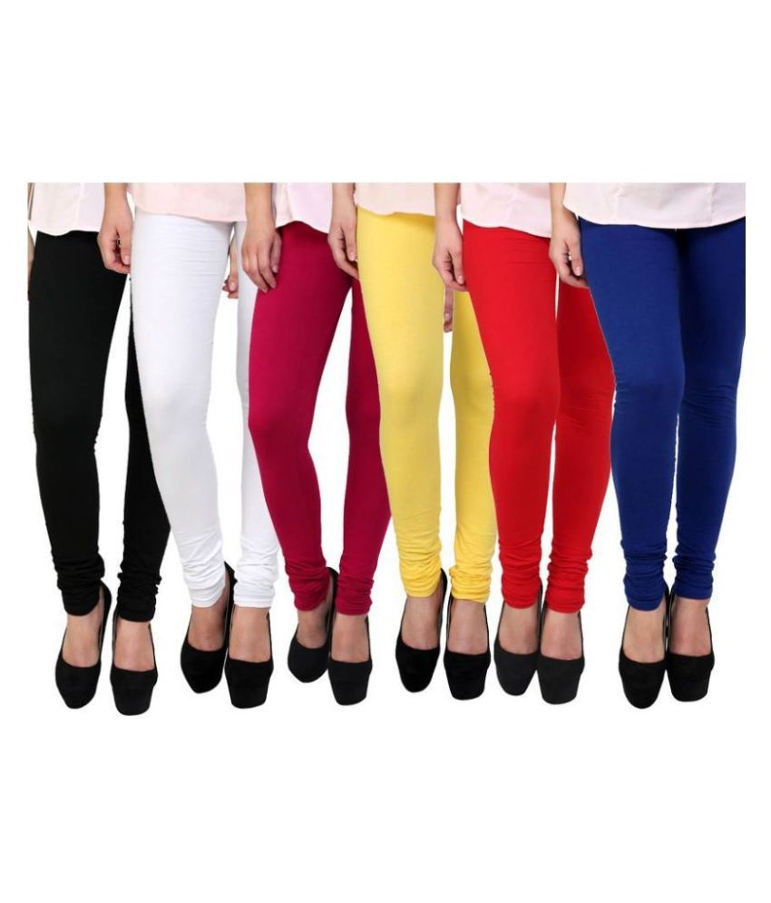     			FnMe Cotton Lycra Pack of 6 Leggings