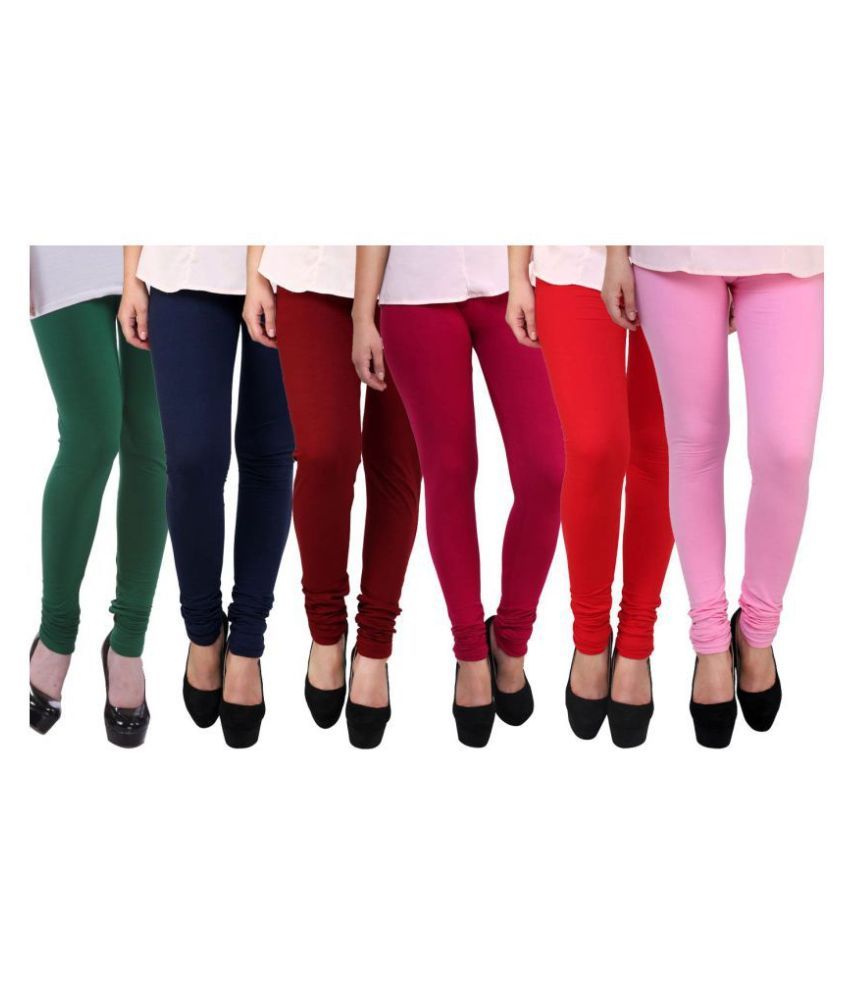     			FnMe Cotton Lycra Pack of 6 Leggings