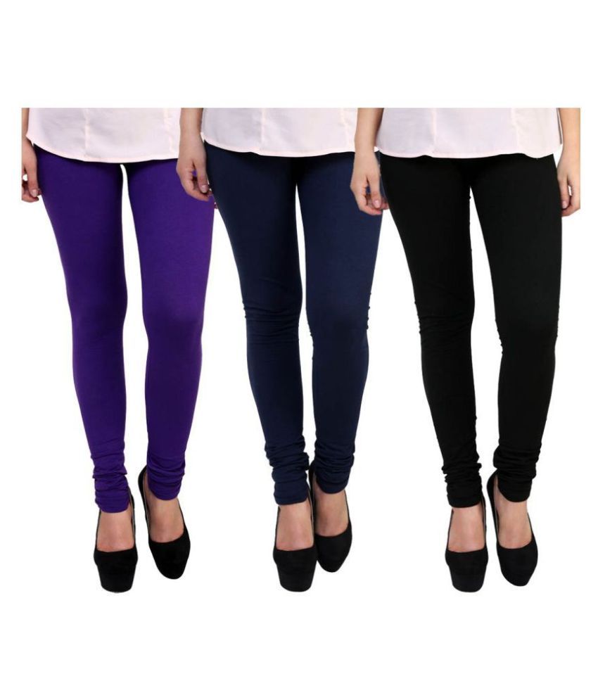     			FnMe Cotton Lycra Pack of 3 Leggings