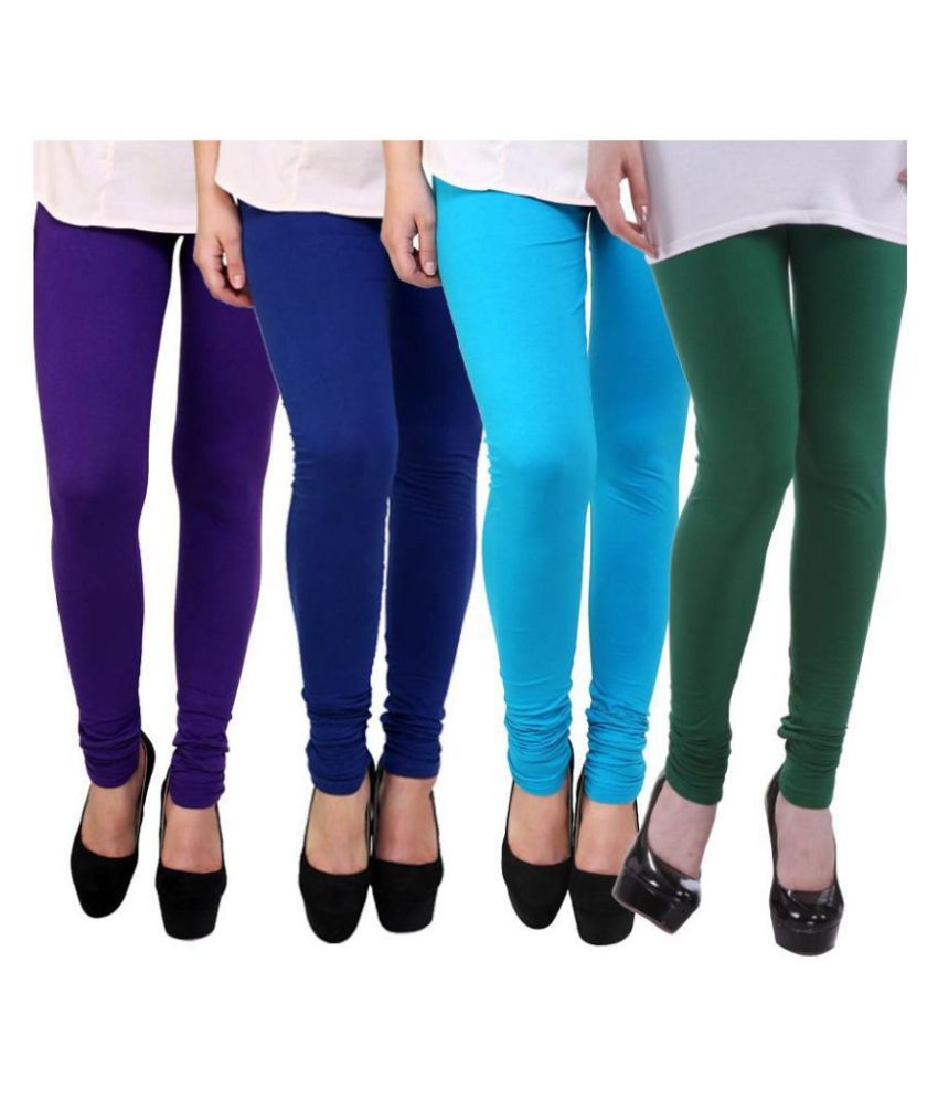     			FnMe Cotton Lycra Pack of 4 Leggings