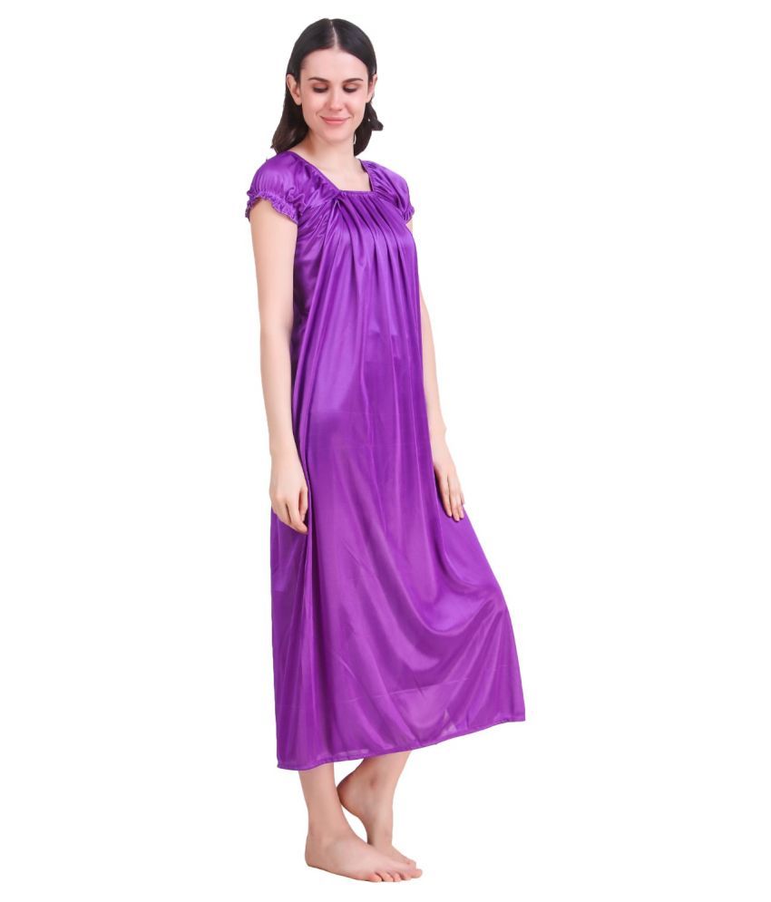 Buy Gospel Satin Nighty & Night Gowns Multi Color Online at Best