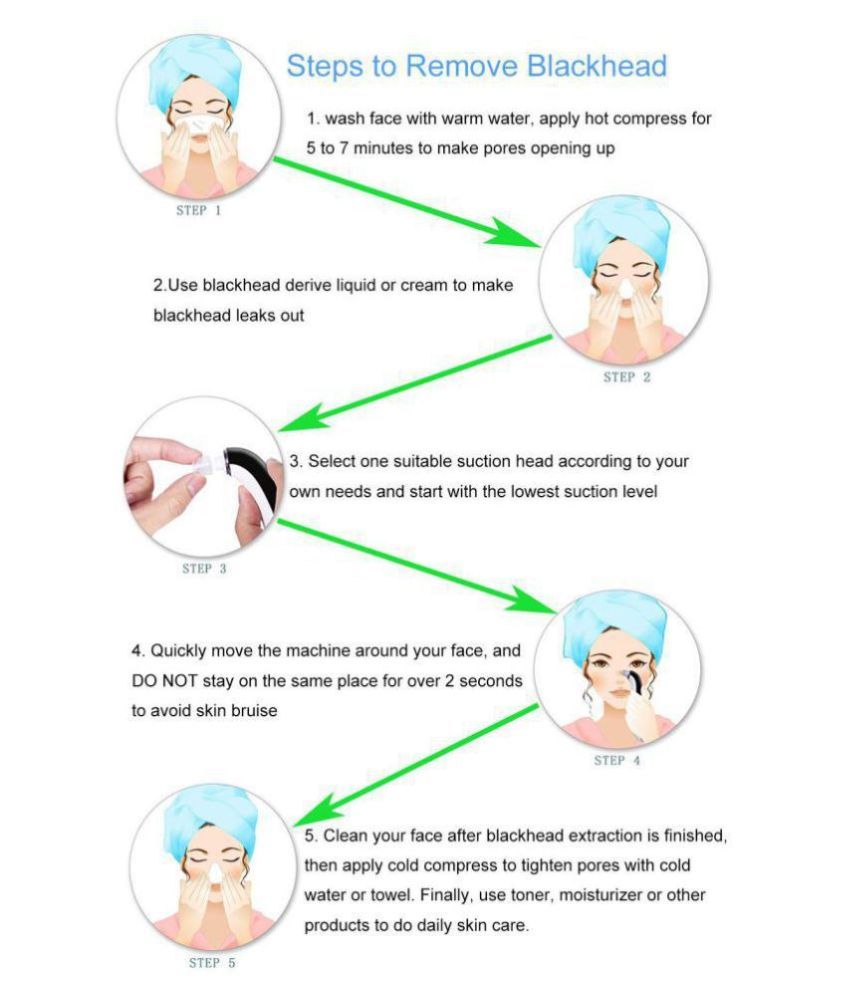 DERMA SUCTION Suction Head Acne Pimple Pore Cleaning Blackhead Remover