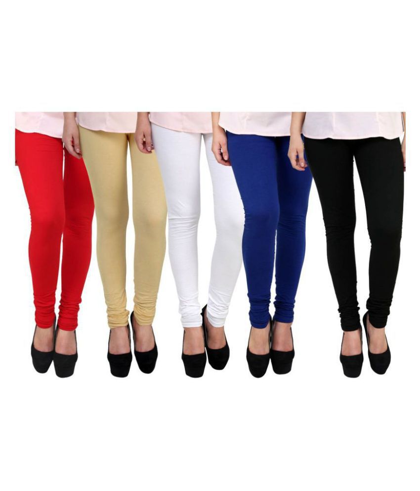     			FnMe Cotton Lycra Pack of 5 Leggings