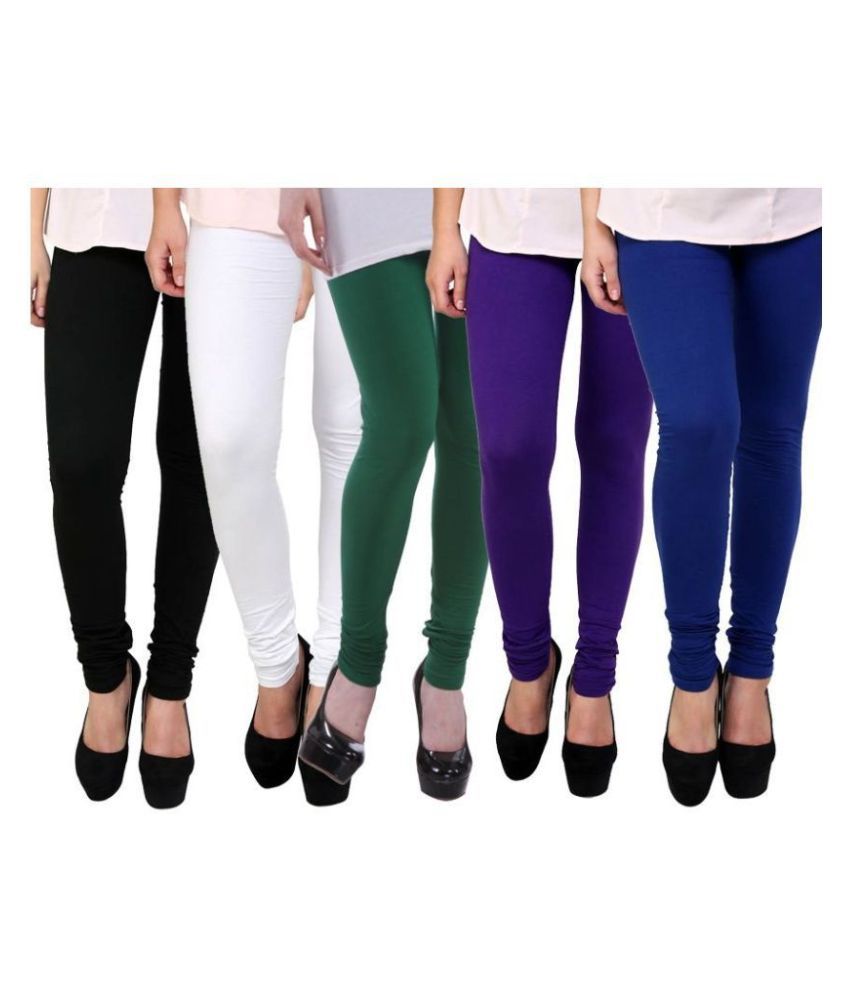     			FnMe Cotton Lycra Pack of 5 Leggings